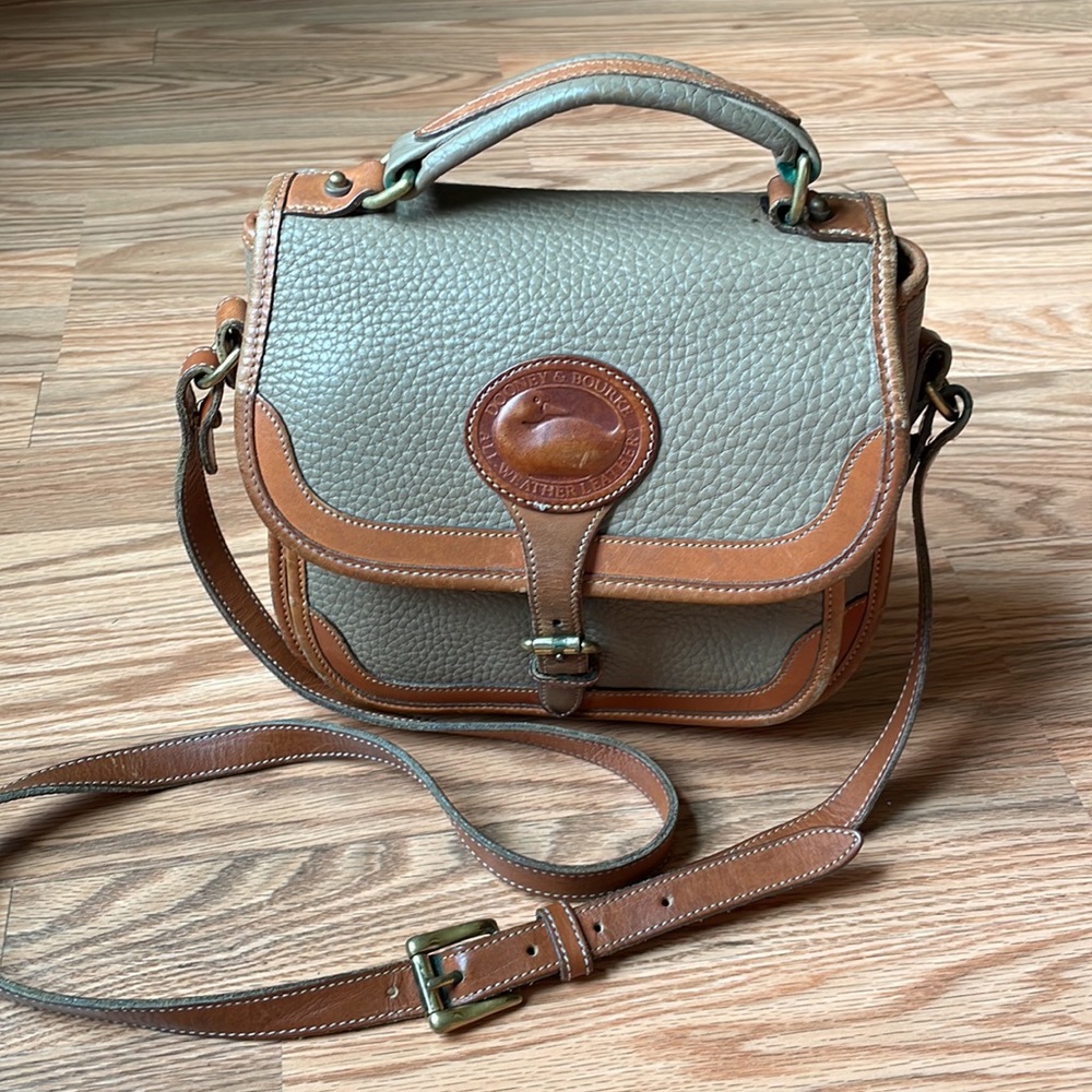 🔥SALE🔥VTG Dooney & Bourke Leather Top Handle and Crossbody Bag, 9Os